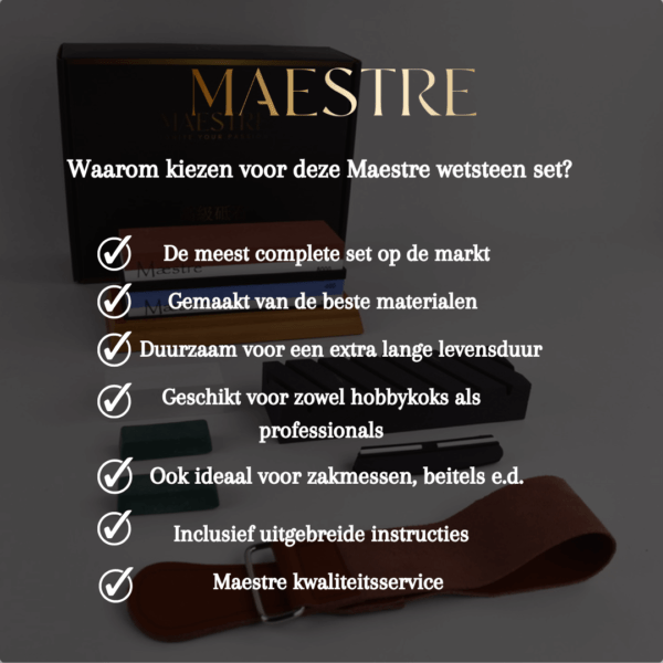 Waarom kiezen voor de Maestre Wetsteen Set