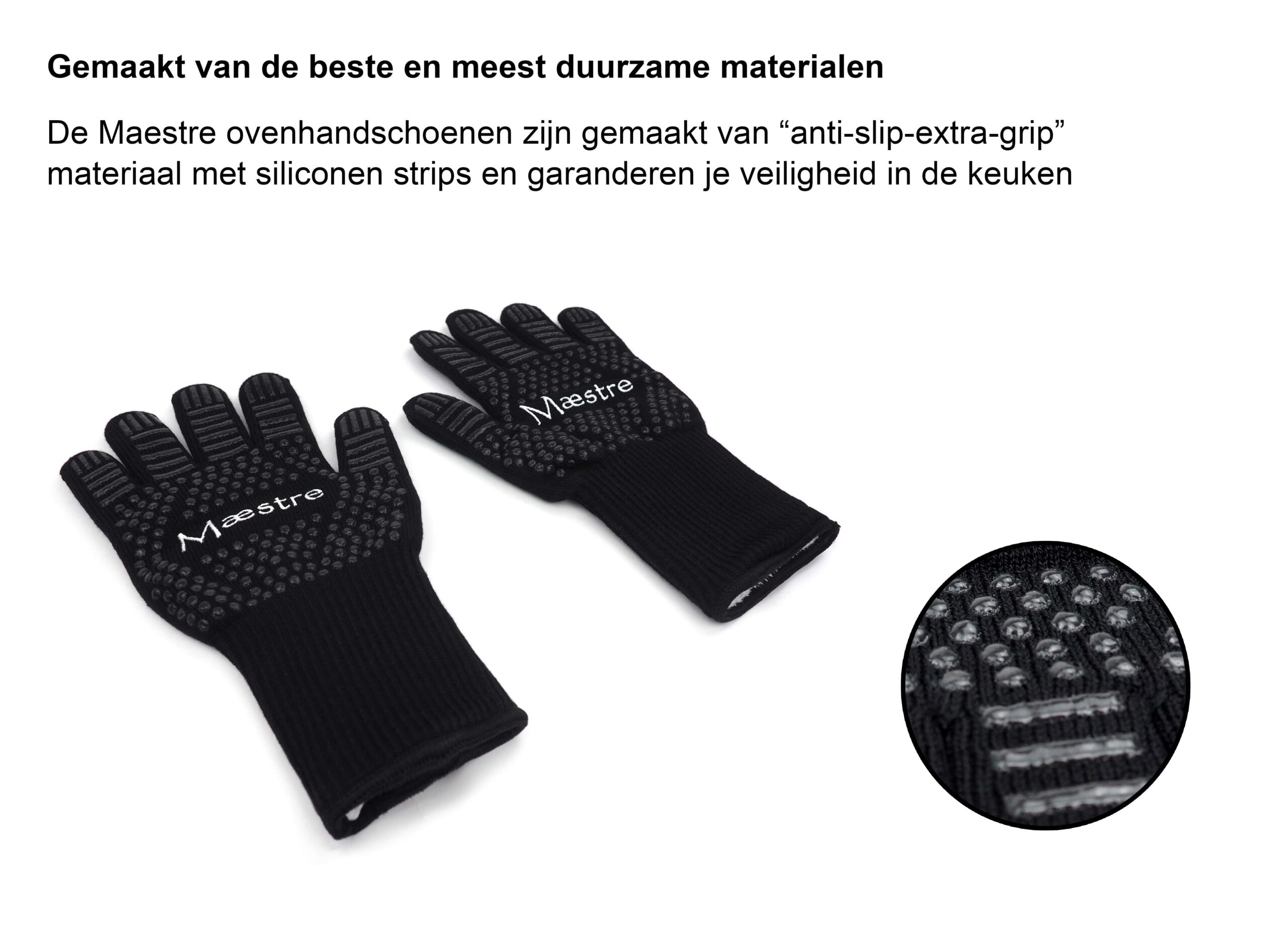 Ovenhandschoenen BBQ Handschoenen – Tot 500°C - Maestre