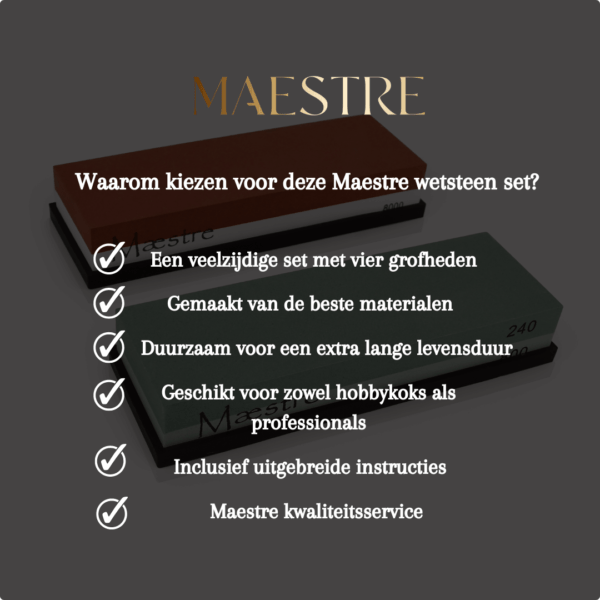 Waarom Wetsteen 240 800 3000 8000 Maestre kopen