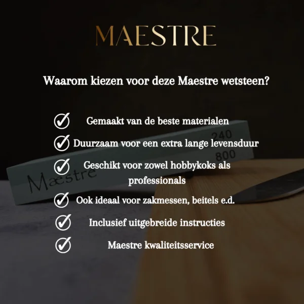 Waarom kiezen voor wetsteen 240 800 Maestre