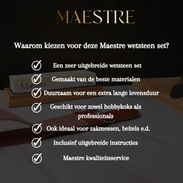 Waarom kiezen voor wetsteen set Maestre